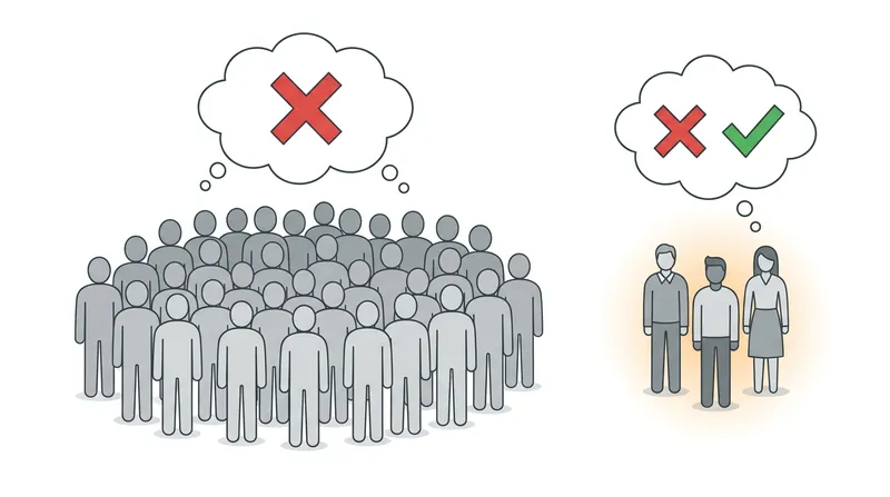 True experts possess asymmetric information: they know the correct answer, and they also know exactly what the misinformed majority will guess.