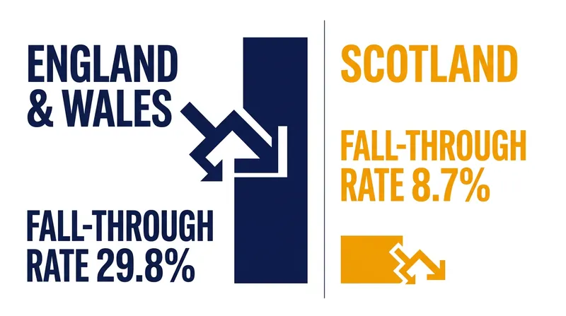 Scotland's early binding contracts drastically reduce the rate of collapsed property sales.
