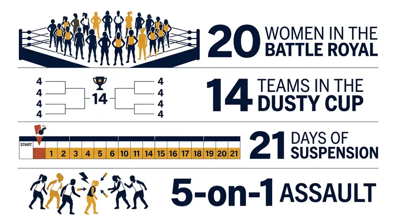 The numbers behind a chaotic night at the WWE Performance Center.
