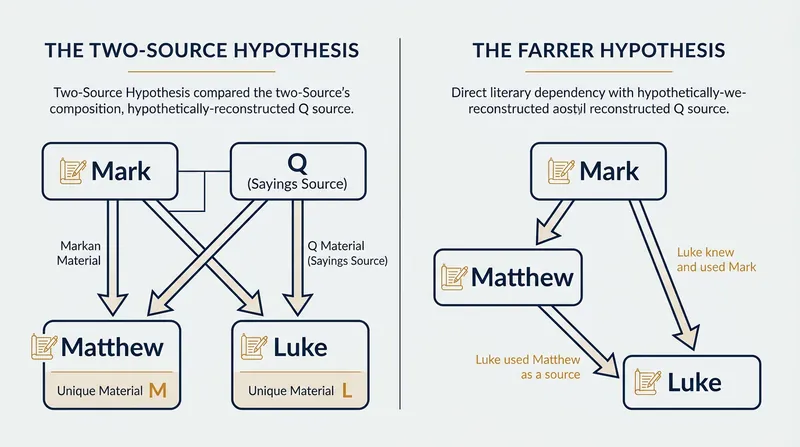 The Farrer Hypothesis eliminates the need for Q by proposing that Luke copied directly from Matthew.