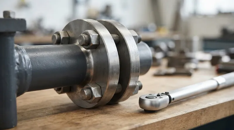 Illustration: Engineers specify high torque values to ensure the joint remains compressed under extreme operating conditions.