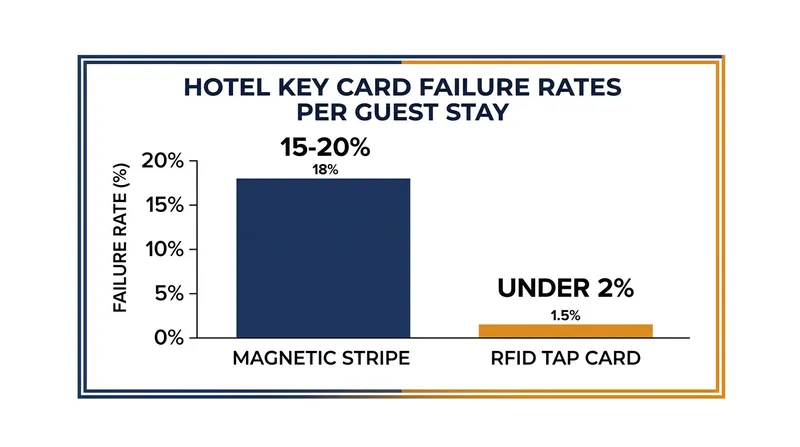 Properties upgrading to RFID tap cards see credential failure rates drop from nearly 20 percent to under 2 percent.