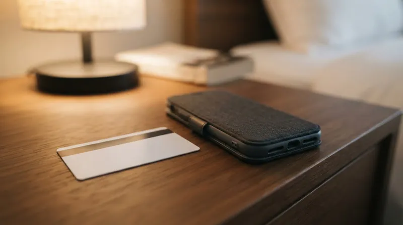 Illustration: Magnetic phone cases and MagSafe rings produce a magnetic field strong enough to instantly scramble the iron oxide particles on a hotel key.