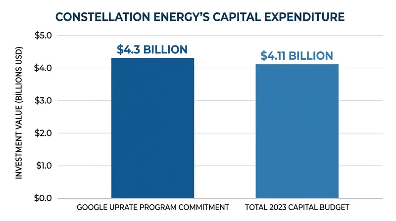 The $4.3 billion uprate program exceeds Constellation's entire capital expenditure budget for recent fiscal years.