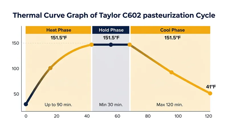 The automated heat treatment cycle must hit precise time and temperature targets to satisfy federal food safety standards.