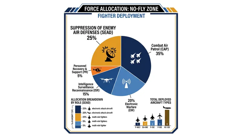 Military simulations indicate a quarter of the deployed fighter force must be dedicated to suppressing ground-based threats.