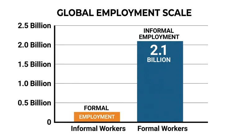 More than 2 billion workers remain in informal roles lacking basic social protections.