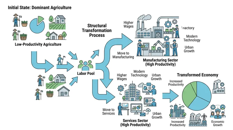The traditional pathway of moving workers into higher-productivity sectors has slowed significantly.
