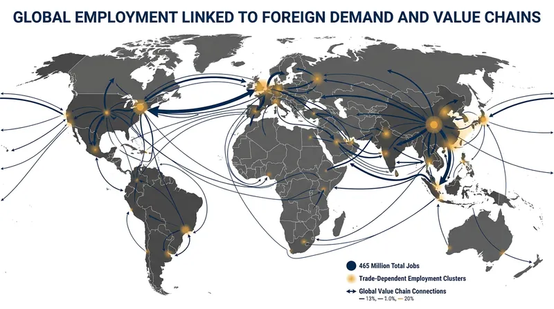 Global value chains support hundreds of millions of jobs, but face rising risks from trade policy uncertainty.