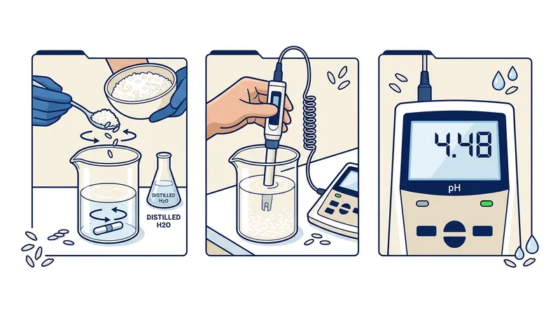 Health regulations require chefs to physically test and log the pH of their rice to ensure it falls below the 4.6 safety threshold.