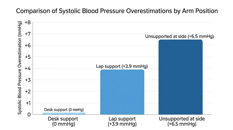 Average systolic overestimation caused by incorrect arm positioning, according to a 2024 JAMA Internal Medicine trial.