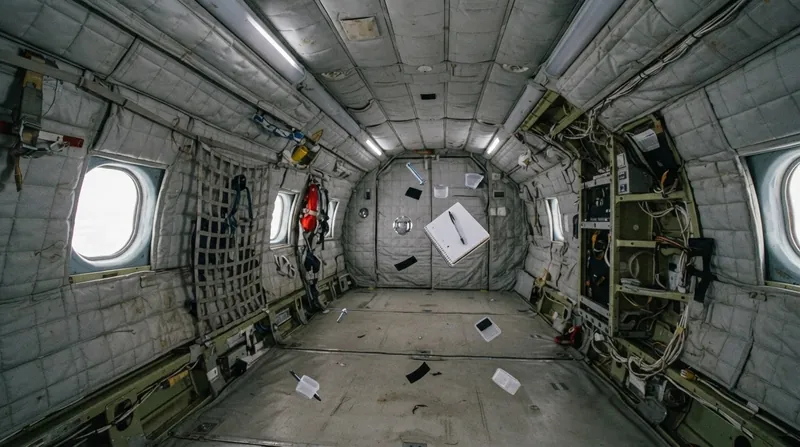 Illustration: Parabolic flights simulate weightlessness by entering an unpowered free fall for approximately 22 seconds.