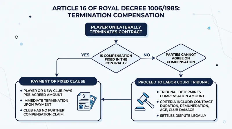 The tribunal threat: What happens when a player terminates a contract without a fixed buyout figure.