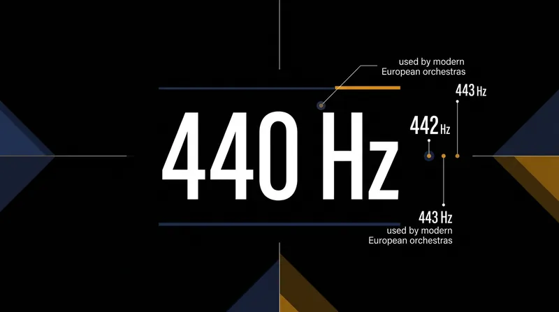 The ISO 16 standard sets concert pitch at 440 hertz, though some ensembles tune slightly higher.