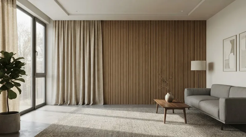 Illustration: To absorb bass frequencies without sacrificing floor space, modern designers integrate diaphragmatic absorbers directly into the architecture.