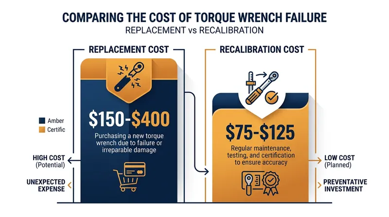 Replacing a damaged torque wrench or paying for professional recalibration carries a significant financial penalty.