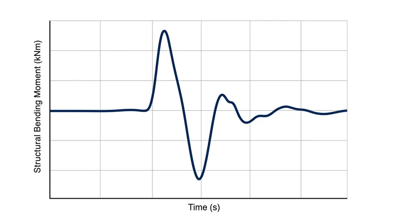 The rapid oscillation between hogging and sagging creates a low-frequency whipping effect that exceeds standard metallurgical limits.