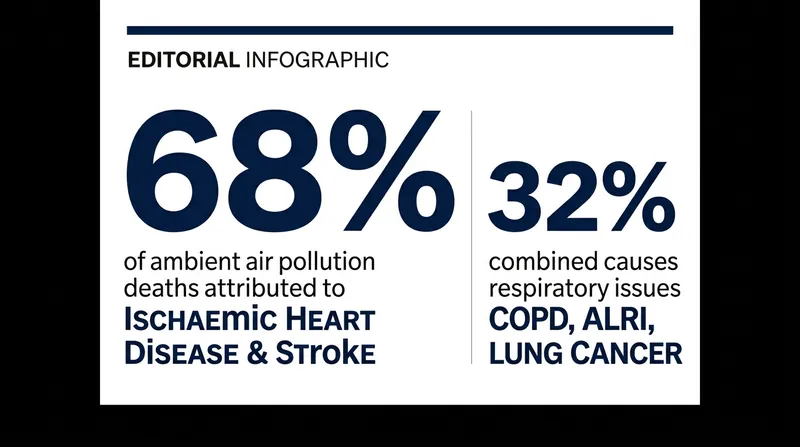 The vast majority of mortality from ambient air pollution is concentrated in the cardiovascular system.
