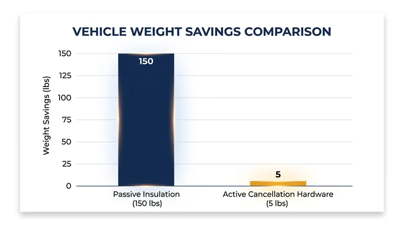 Replacing heavy mastic pads with silicon sensors significantly reduces vehicle weight.