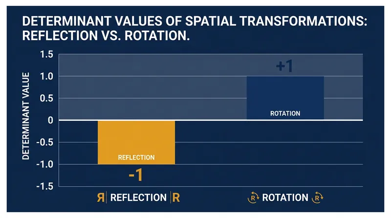Reflection matrices carry a determinant of −1, creating an enantiomorph.