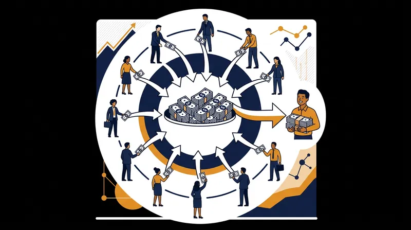 In a standard ROSCA, members contribute equally to a central fund, which is then distributed as a lump sum to one member per cycle.