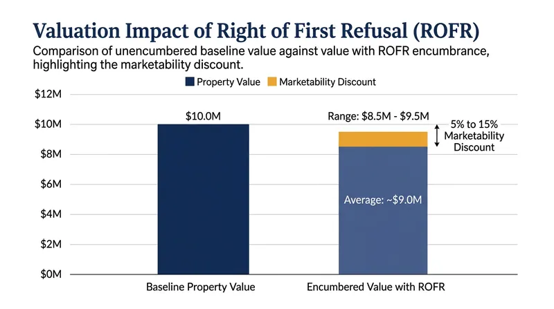 The marketability discount demanded by outside buyers on encumbered properties.