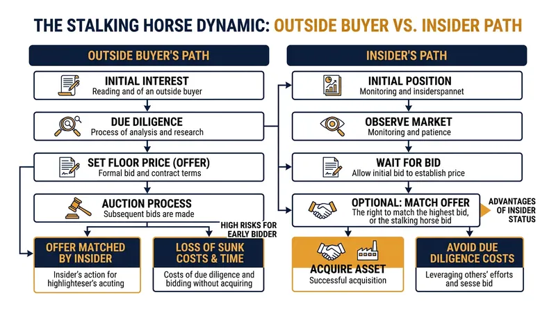 How outside buyers absorb the due diligence costs for the incumbent tenant.