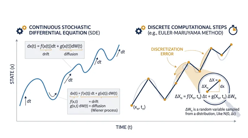 Silicon computers must approximate continuous mathematical curves using discrete finite steps.