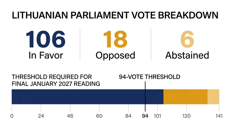 The first reading of the amendment passed comfortably, but the January 2027 final vote requires a strict 94-vote supermajority.