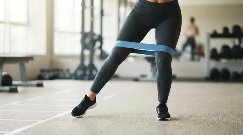 Illustration: Strengthening the hip abductors prevents the inward collapse of the knee, directly reducing the compressive tension on the IT band.