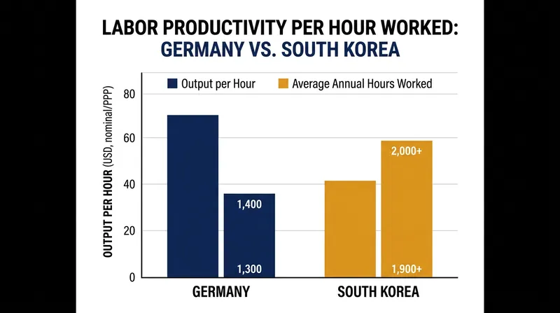 Nations with strict caps on working hours consistently generate higher economic output per hour worked.