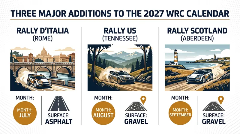 The 2027 calendar features three major structural additions.