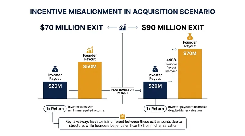 Within the zone of indifference, investors receive no financial benefit from holding out for a higher acquisition price.