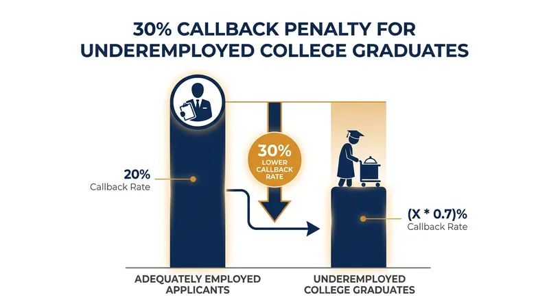 Listing an interim job significantly reduces the likelihood of receiving an interview.