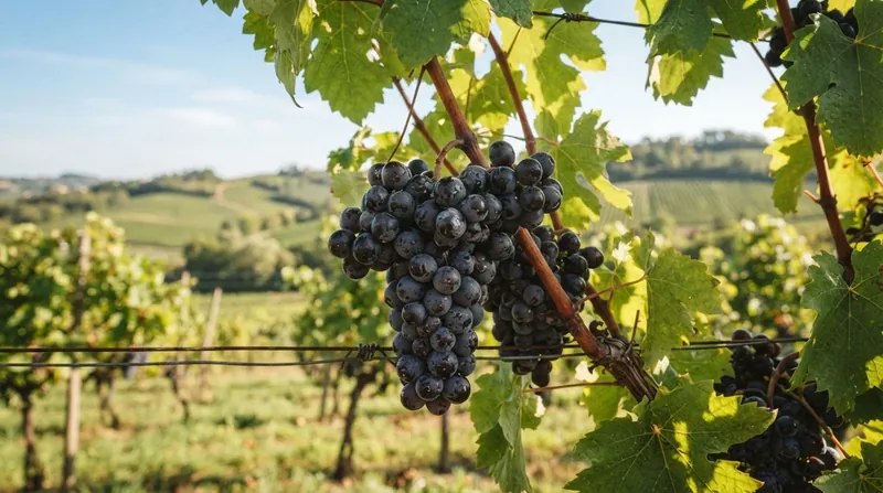 Illustration: Premium vineyards manage canopies to maximize sun exposure, inadvertently multiplying the grapes' quercetin content.