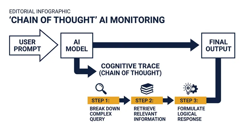 Chain-of-thought monitoring forces AI models to leave a written trace of their reasoning process.