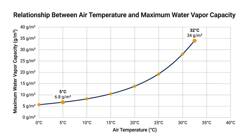 Cold winter air holds significantly less moisture, making it highly effective at absorbing indoor humidity once warmed.