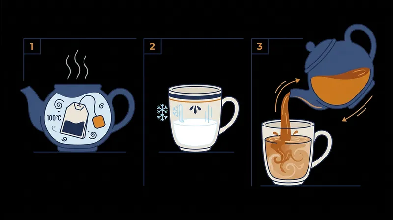 When using tea bags, the tea must be brewed separately to maintain the high extraction temperature before mixing.