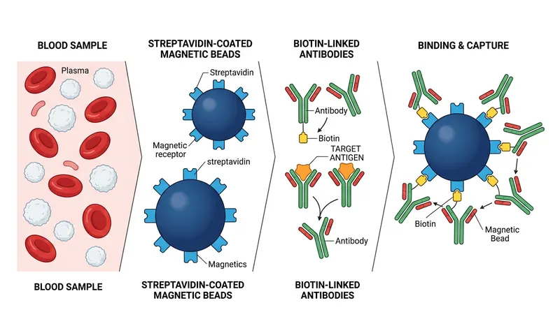 Laboratories use the strong bond between streptavidin and biotin to anchor target molecules for measurement.
