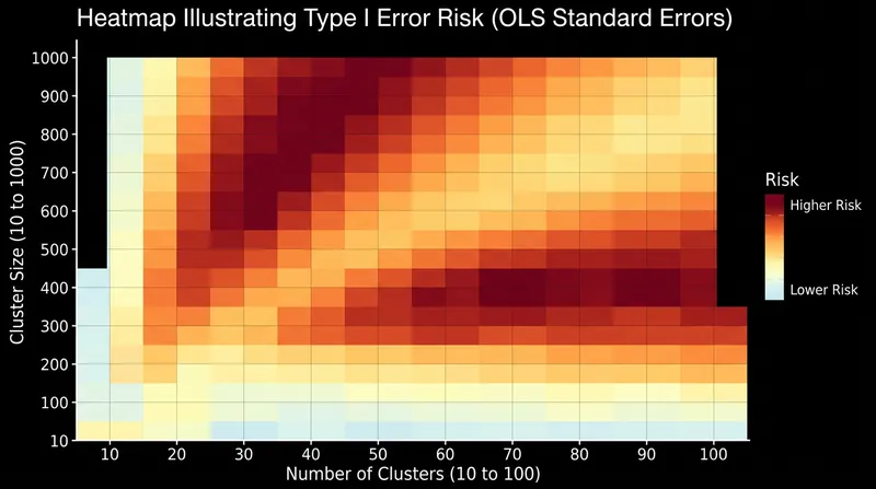 The risk of a false discovery peaks when researchers analyze massive clusters without adjusting for intra-class correlation.