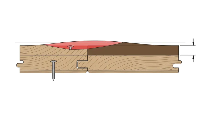 Sanding a crowned floor flat often removes the entire wear layer, destroying the structural integrity of the tongue-and-groove joint.