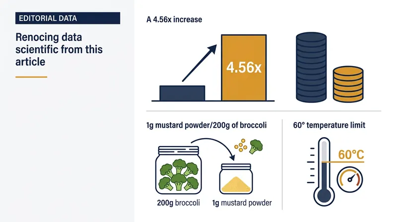 The precise metrics required to successfully restore sulforaphane bioavailability using mustard seed powder.