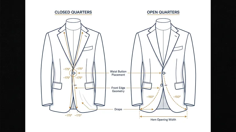 Open quarters sweep away from the center line to accommodate the hips and elongate the leg.