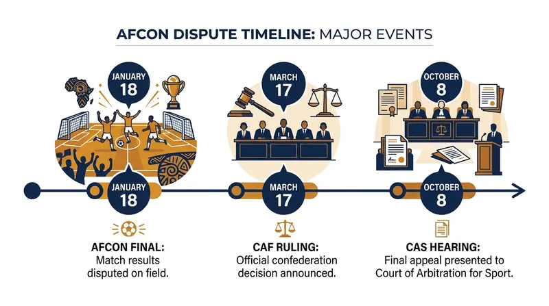 Key dates in the ten-month legal battle over the 2025 Africa Cup of Nations title.