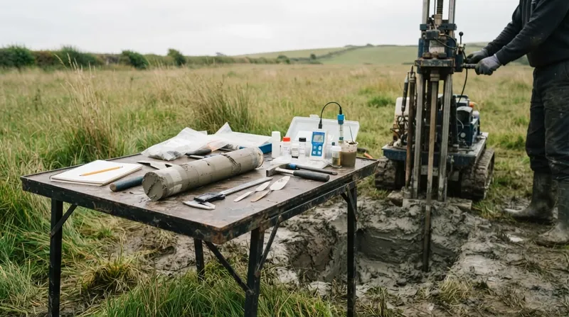 Illustration: Geotechnical engineers can stabilize quick clay by injecting potassium chloride into the ground, artificially restoring the soil's salinity.