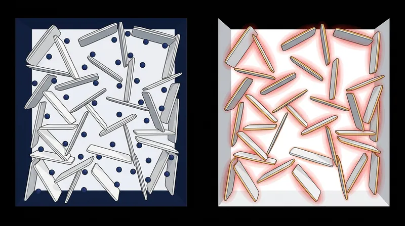 Salt leaching expands the electrical double layer around clay particles, replacing attractive forces with active repulsion.