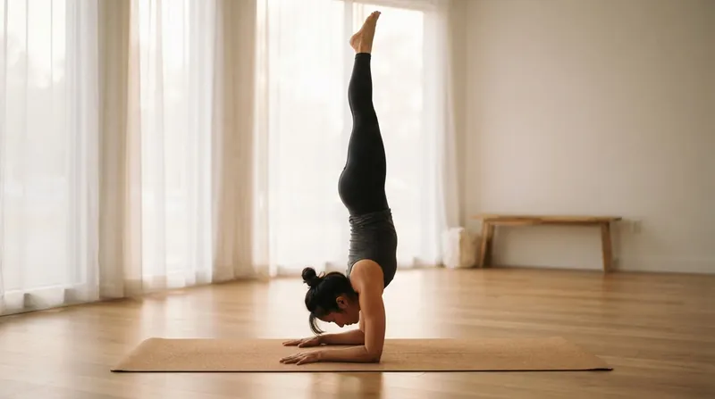 Illustration: A forearm stand delivers the circulatory benefits of an inversion without placing any axial load on the neck.