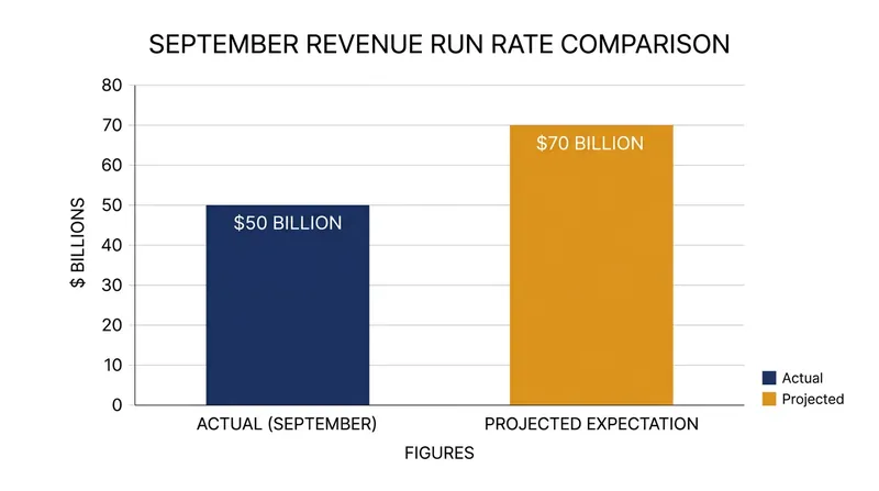 The $20 billion gap between expected and actual annualized revenue for September 2026.