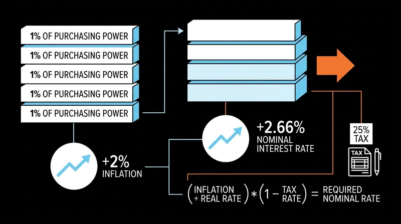 The Darby-Feldstein multiplier dictates how much nominal rates must rise to offset inflation taxes.