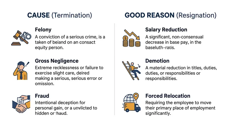 The protection offered by double-trigger acceleration relies entirely on how the contract defines a qualifying termination.